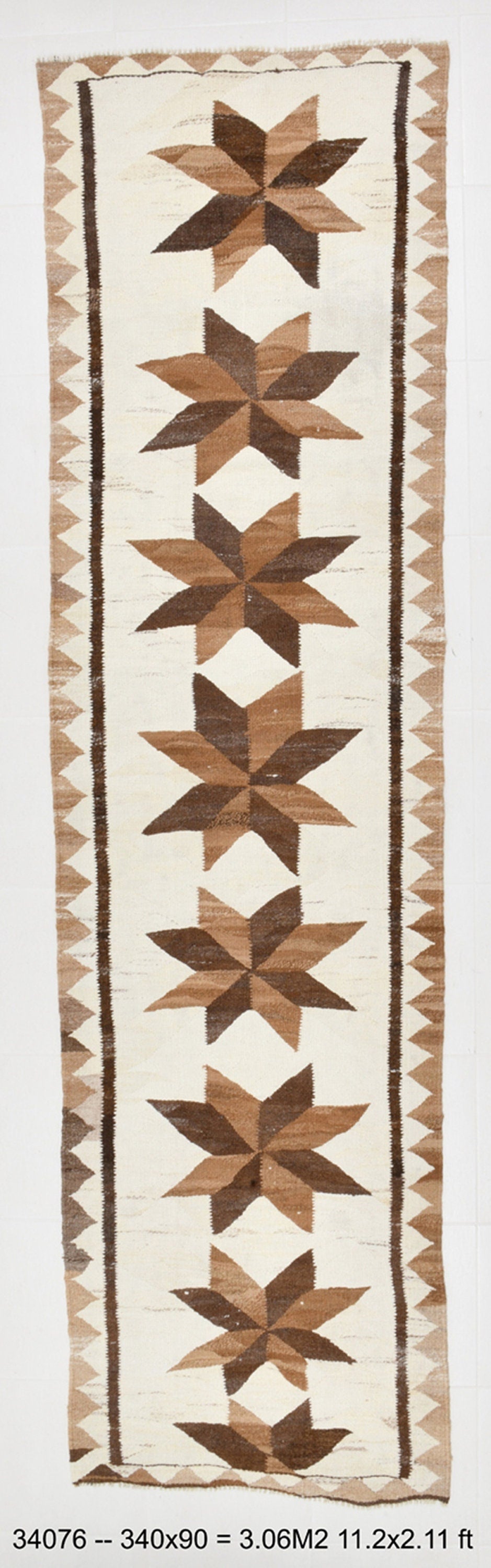 Vintage Kilim Anatolian 2'11" x 11'2" ft