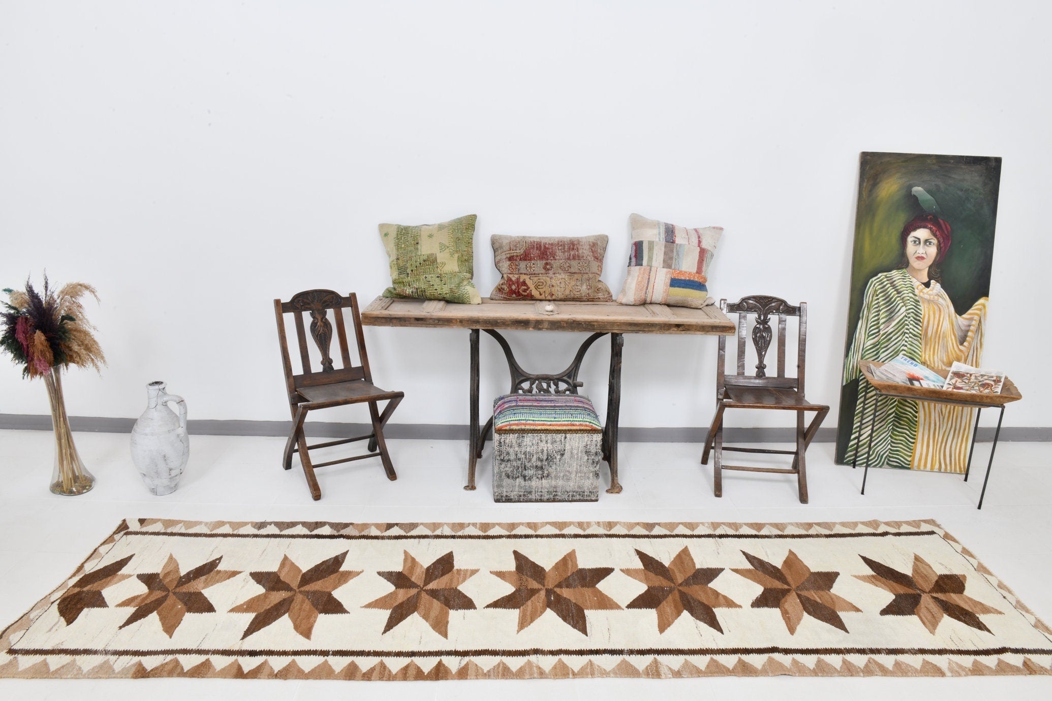 Vintage Kilim Anatolian 2'11" x 11'2" ft