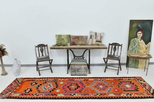 Vintage Kilim Anatolian 2’11’’ x 11’4’’ ft