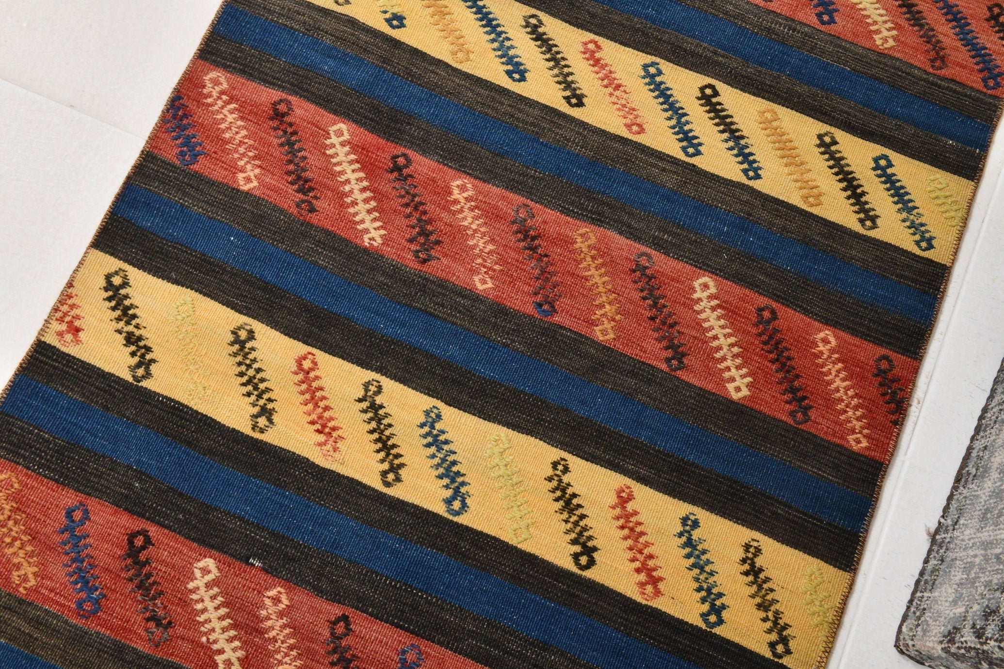 Vintage Kilim Anatolian 2'11" x 11'7" ft