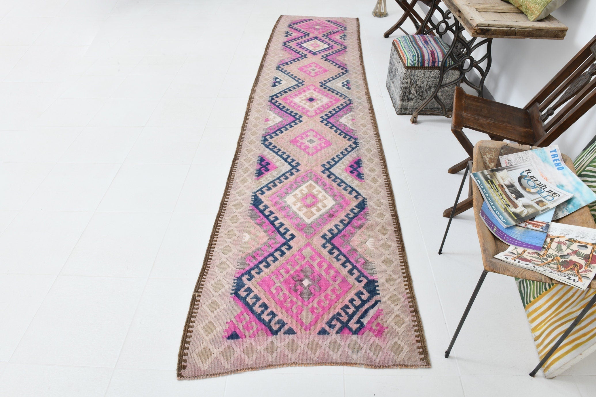 Vintage Kilim Anatolian 2’11’’ x 12’11’’ ft