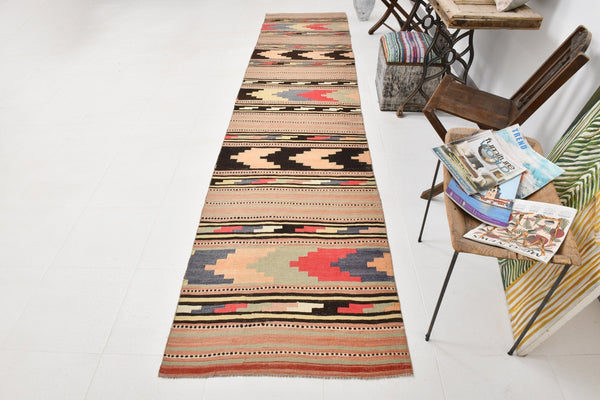 Vintage Kilim Anatolian 2’11’’ x 12’2’’ ft