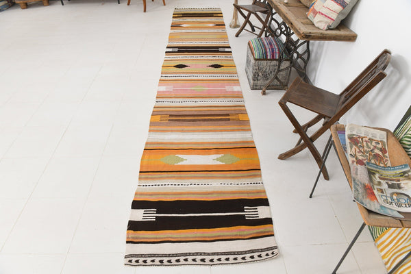 Vintage Kilim Anatolian 2’11’’ x 16’3’’ ft
