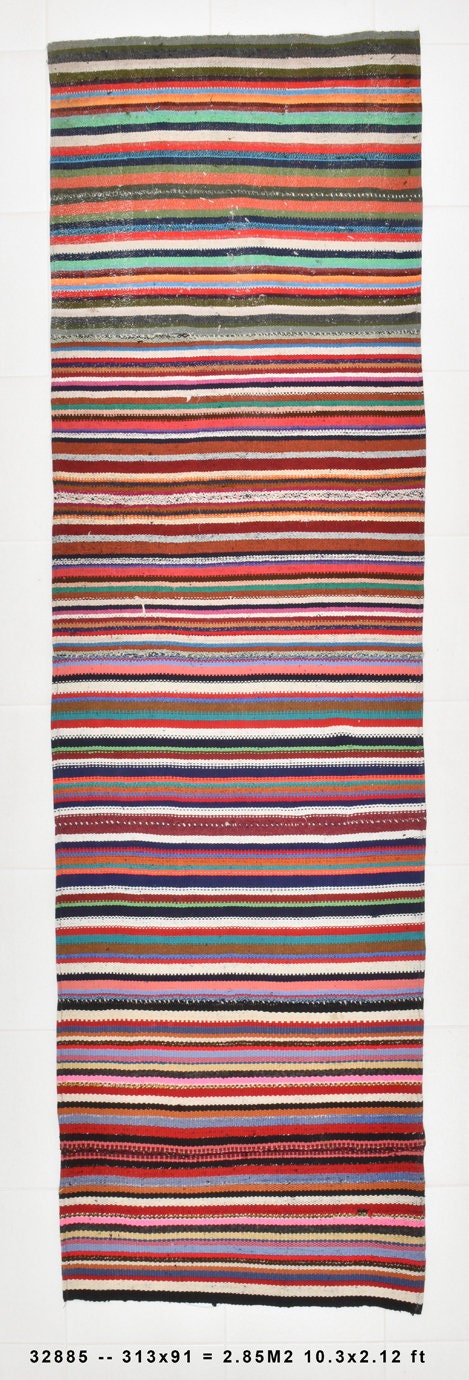 Vintage Kilim Anatolian 2’12’’ x 10’3’’ ft
