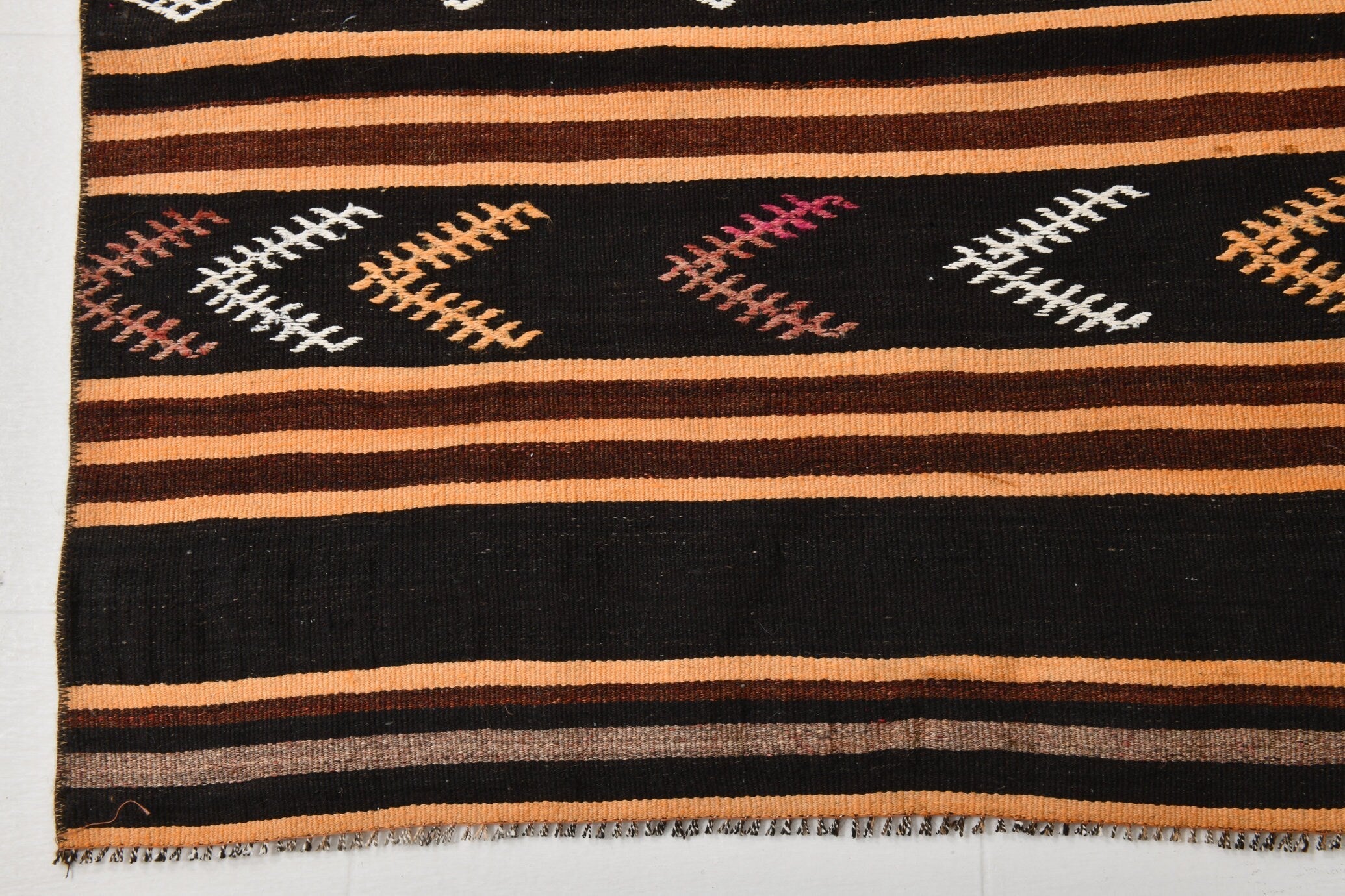 Vintage Kilim Anatolian 2'12" x 11'5" ft