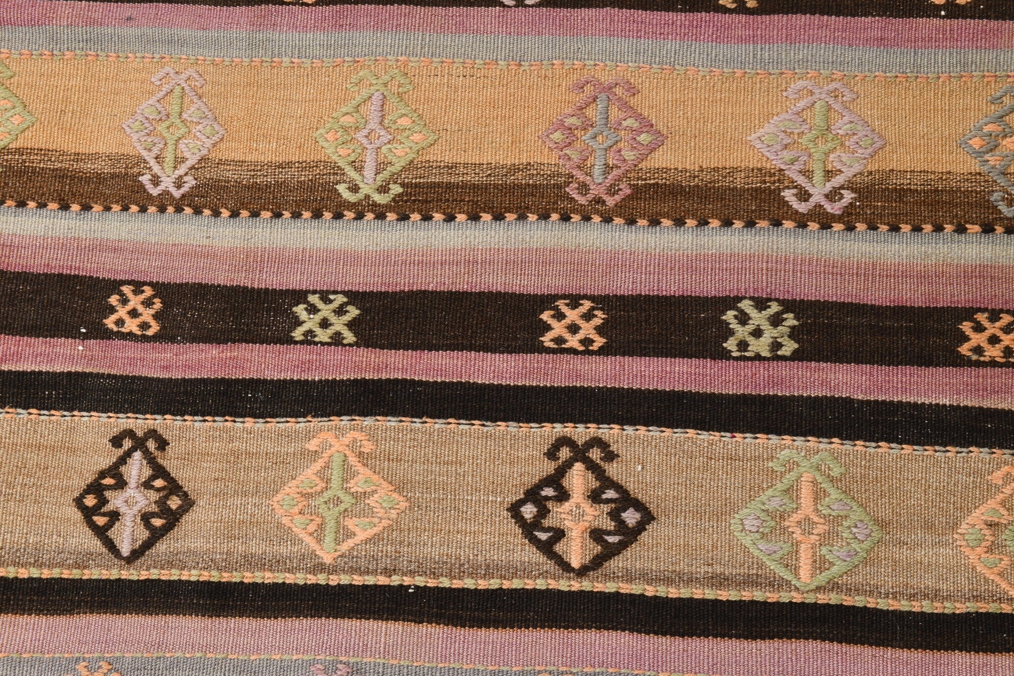 Vintage Kilim Anatolian 2'12" x 12'8" ft