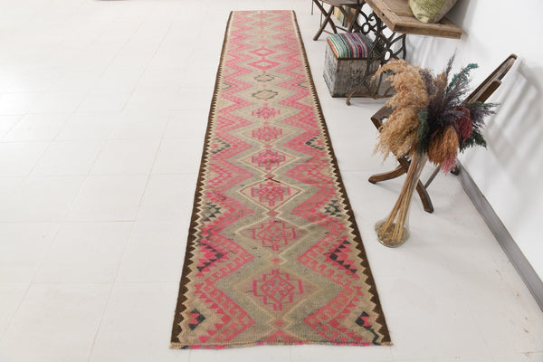 Vintage Kilim Anatolian 2’12’’ x 15’7’’ ft