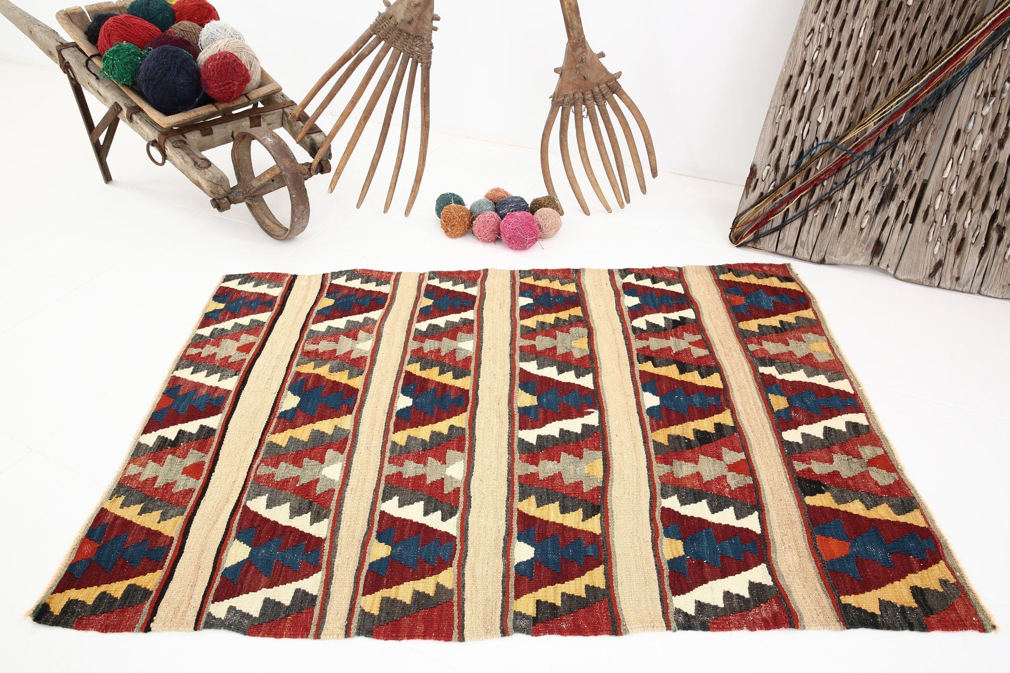 Vintage Kilim Anatolian 2'12" x 4'8" ft