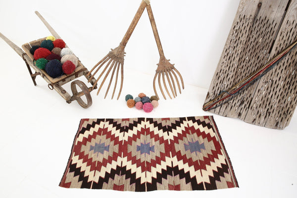 Vintage Kilim Anatolian 2’3’’ x 4’2’’ ft