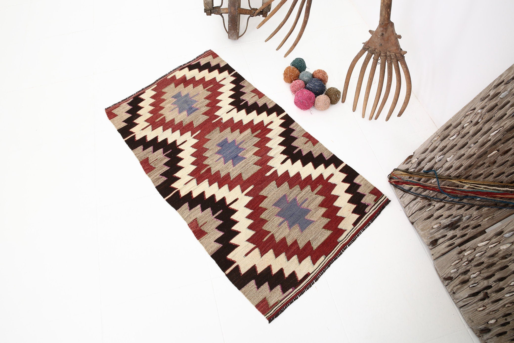 Vintage Kilim Anatolian 2’3’’ x 4’2’’ ft