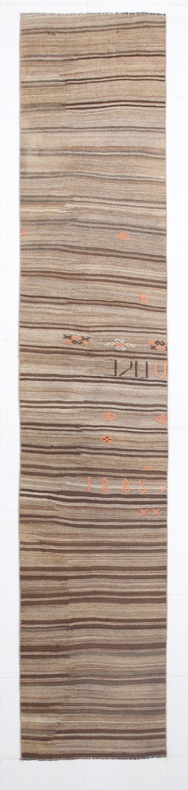 Vintage Kilim Anatolian 2'4" x 11'8" ft