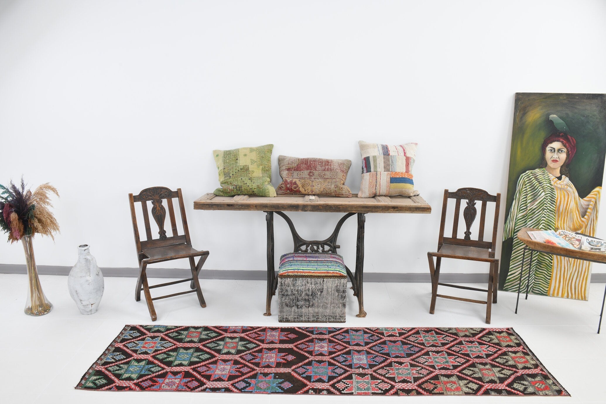 Vintage Kilim Anatolian 2'4" x 8'6" ft