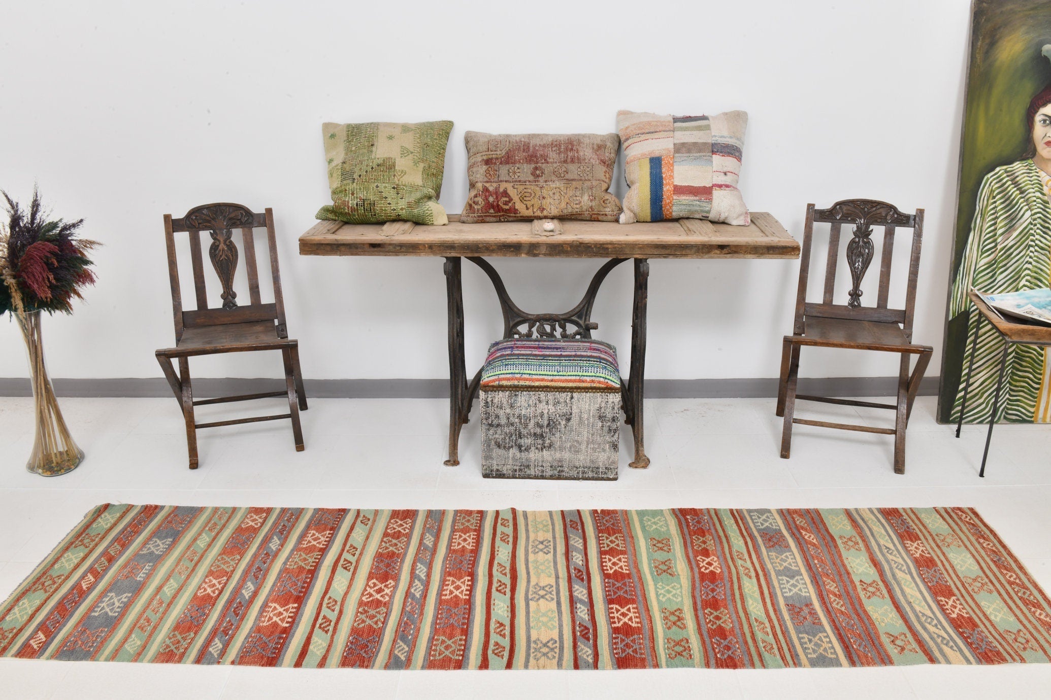 Vintage Kilim Anatolian 2'4" x 9'4" ft