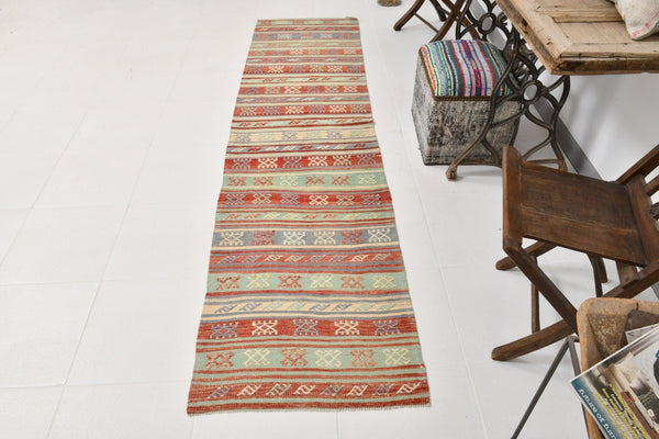 Vintage Kilim Anatolian 2'4" x 9'4" ft