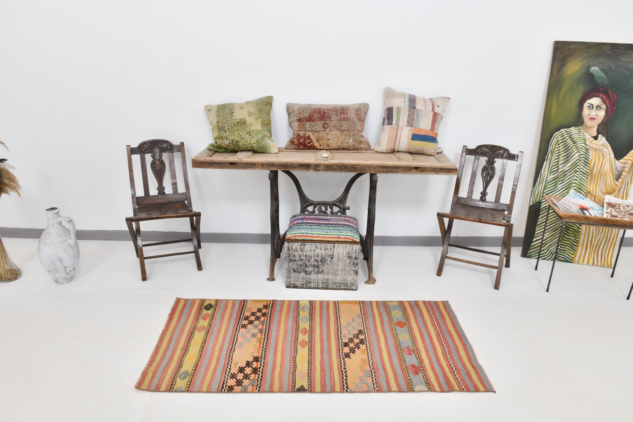Vintage Kilim Anatolian 2’6’’ x 5’5’’ ft