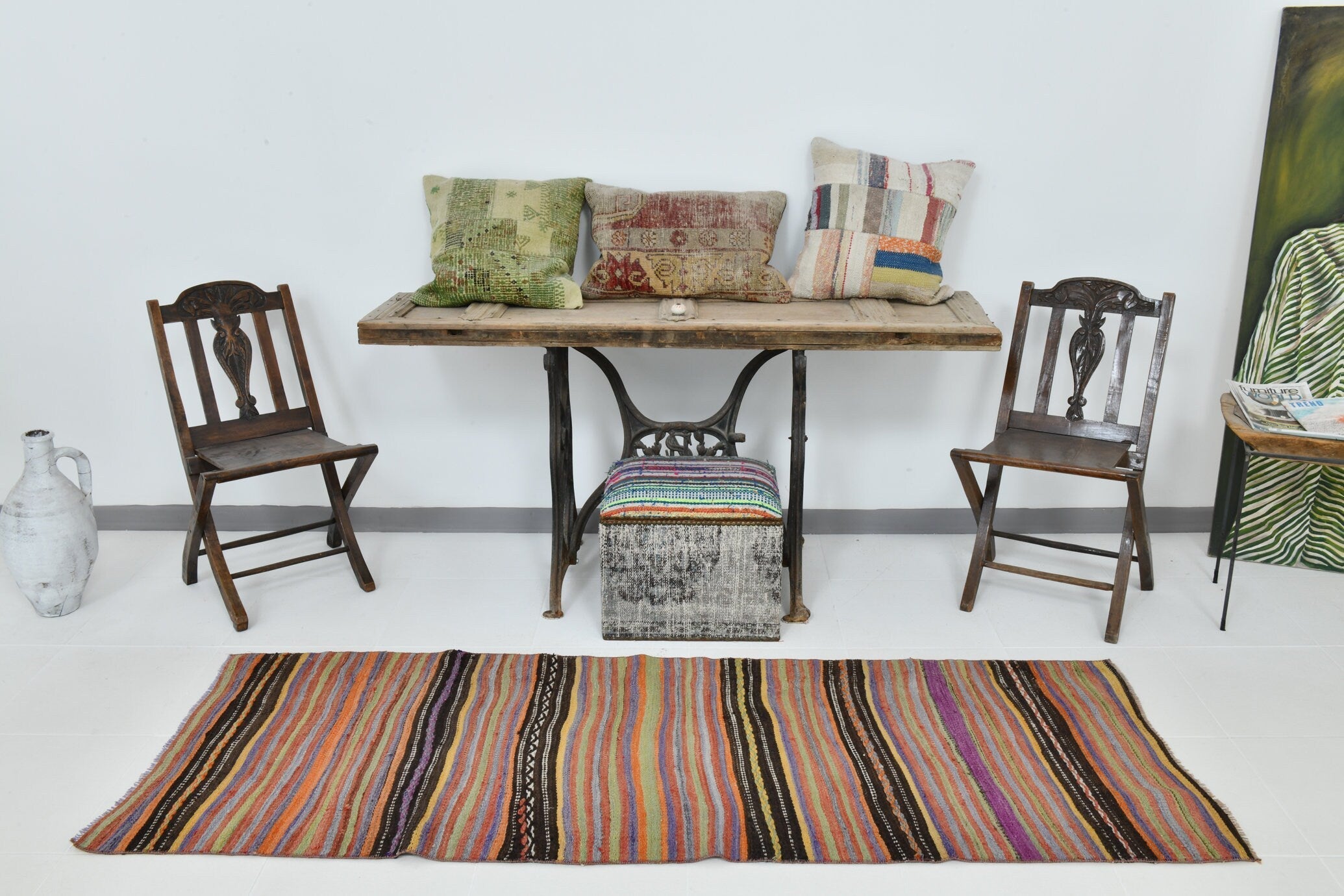 Vintage Kilim Anatolian 2'6" x 7'5" ft