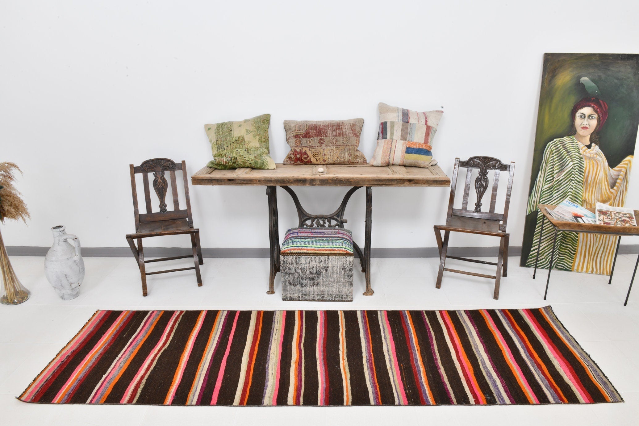 Vintage Kilim Anatolian 2'7" x 9'3" ft