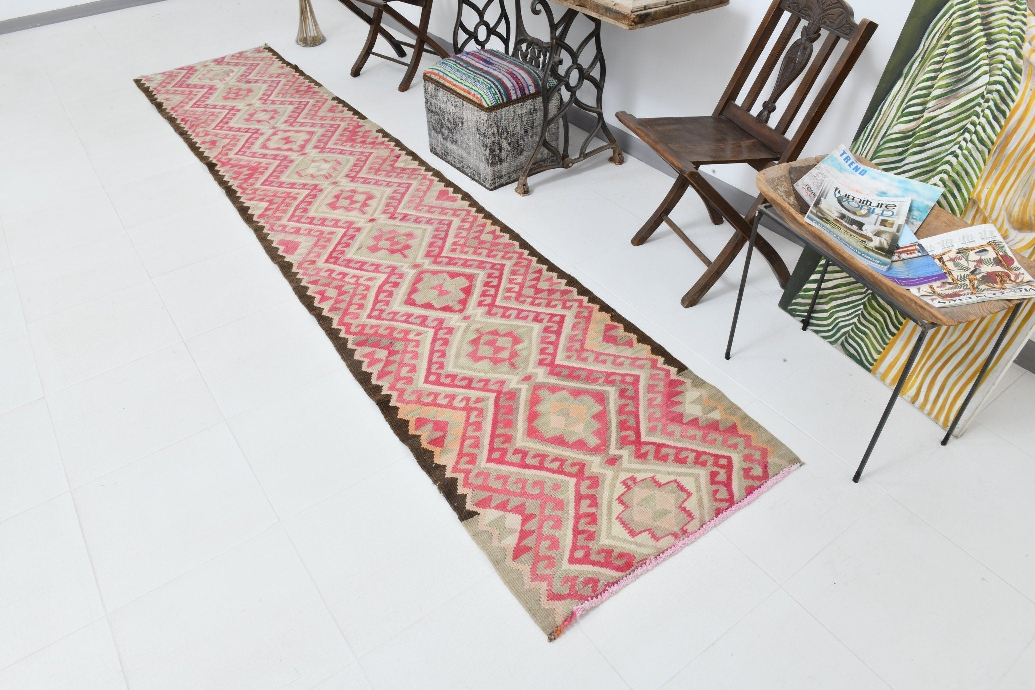 Vintage Kilim Anatolian 2’8’’ x 12’12’’ ft