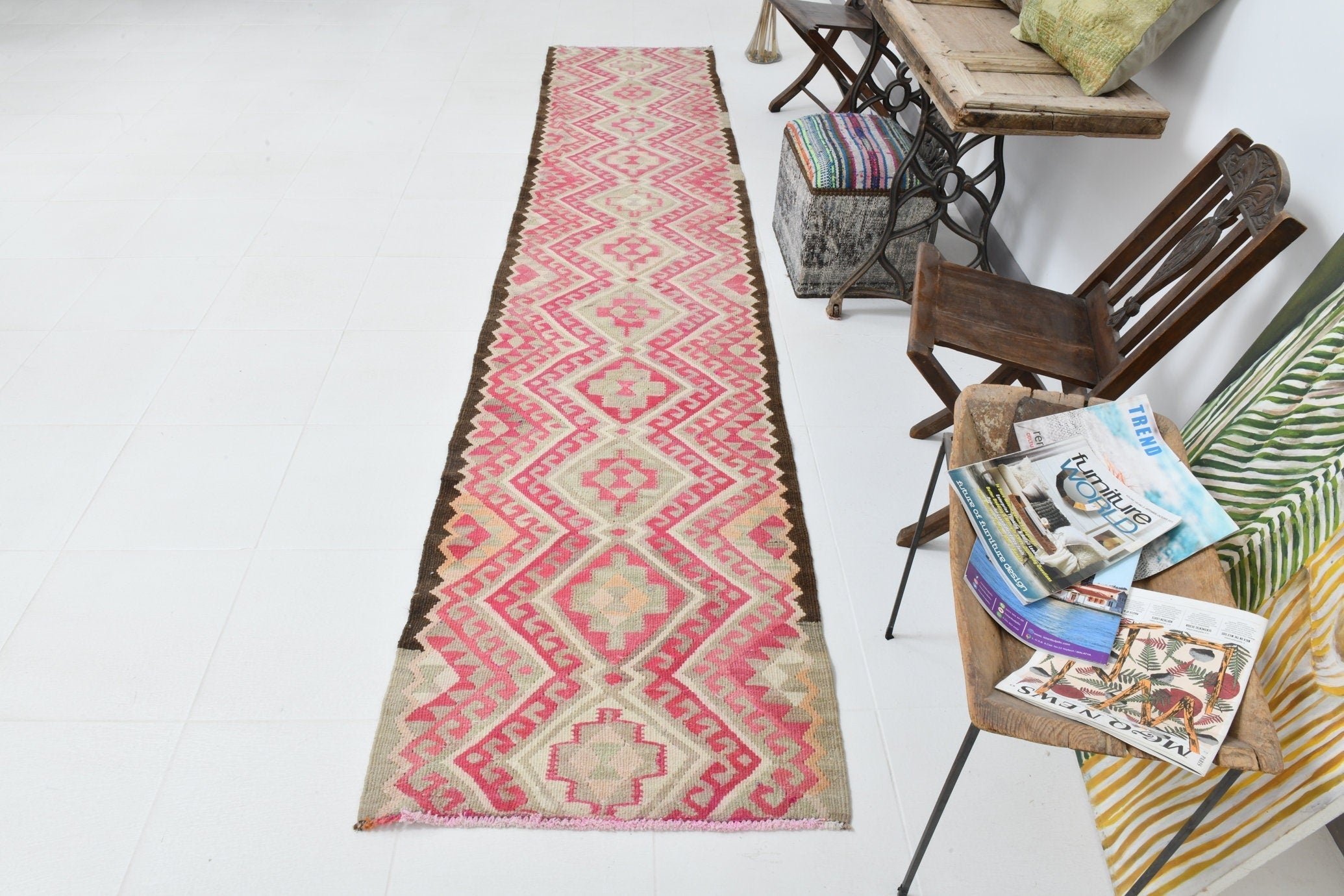 Vintage Kilim Anatolian 2’8’’ x 12’12’’ ft