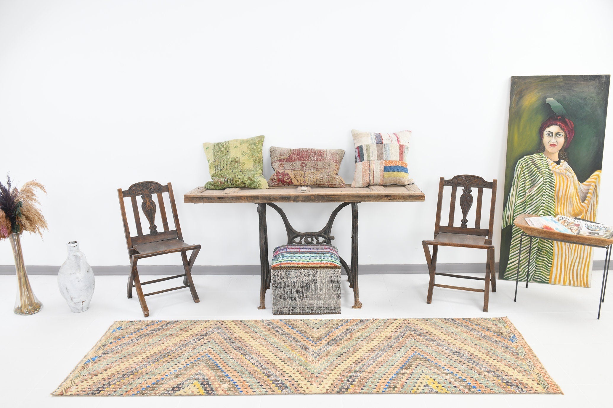 Vintage Kilim Anatolian 2'8" x 8'5" ft