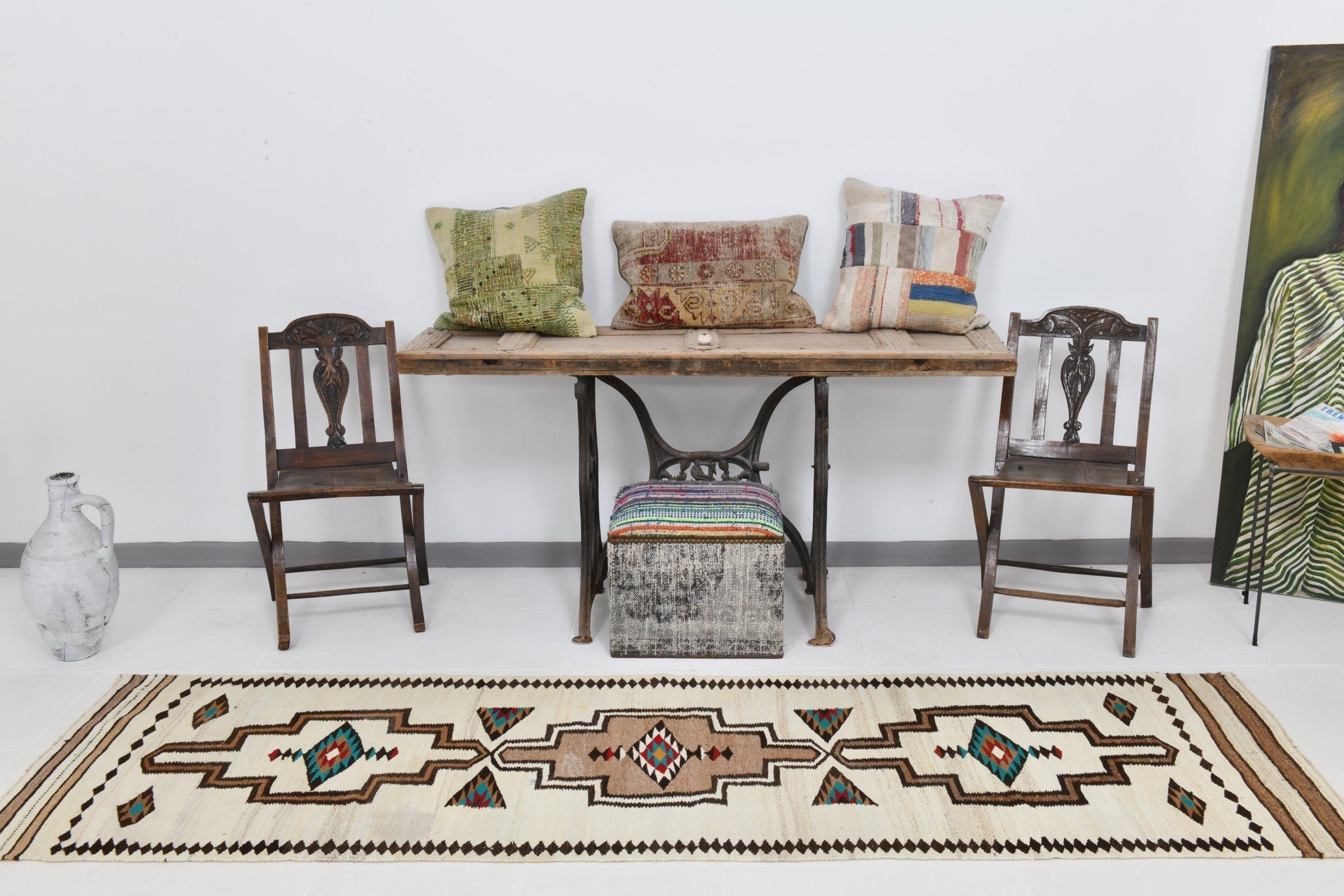 Vintage Kilim Anatolian 2'8" x 9'5" ft
