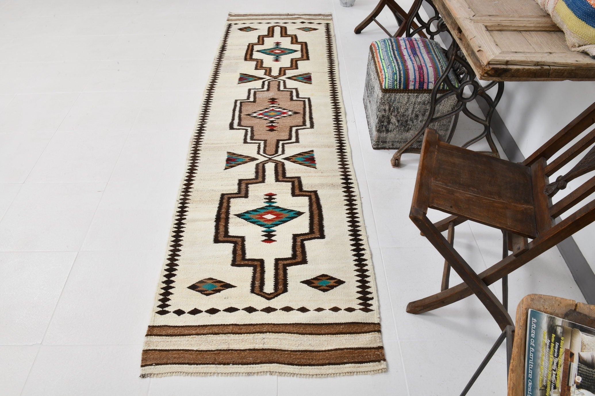 Vintage Kilim Anatolian 2'8" x 9'5" ft
