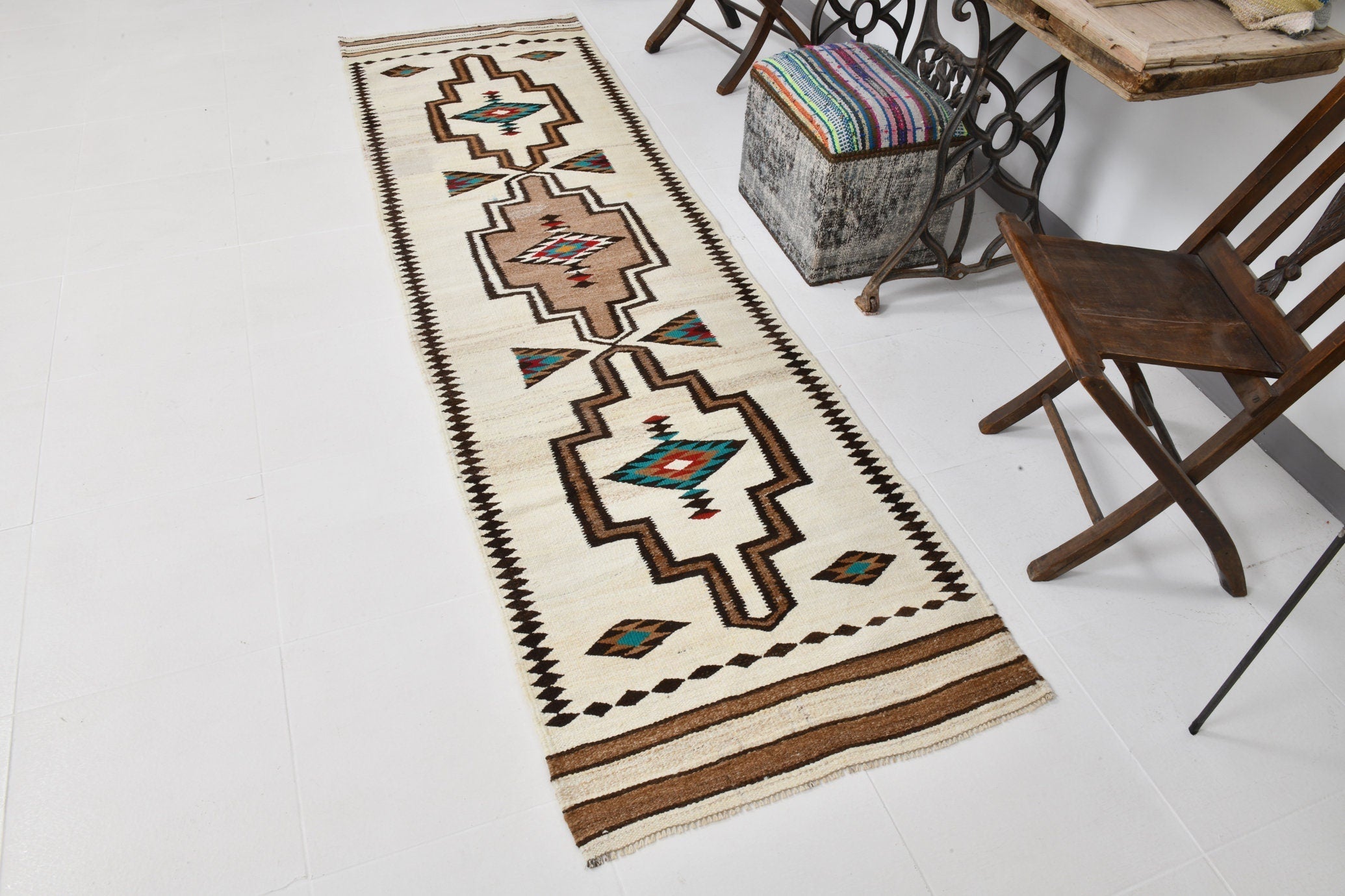 Vintage Kilim Anatolian 2'8" x 9'5" ft