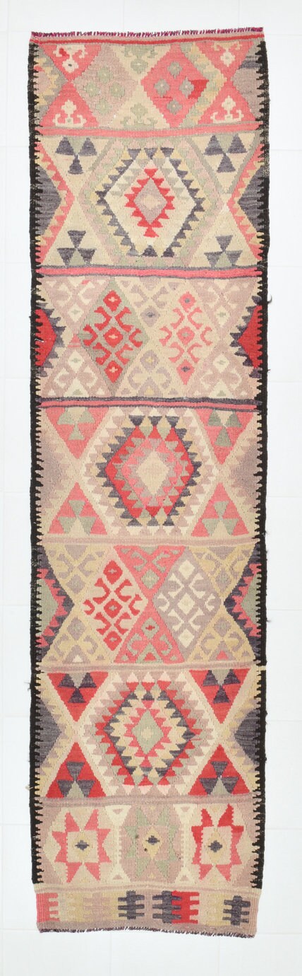 Vintage Kilim Anatolian 2’9’’ x 10’6’’ ft