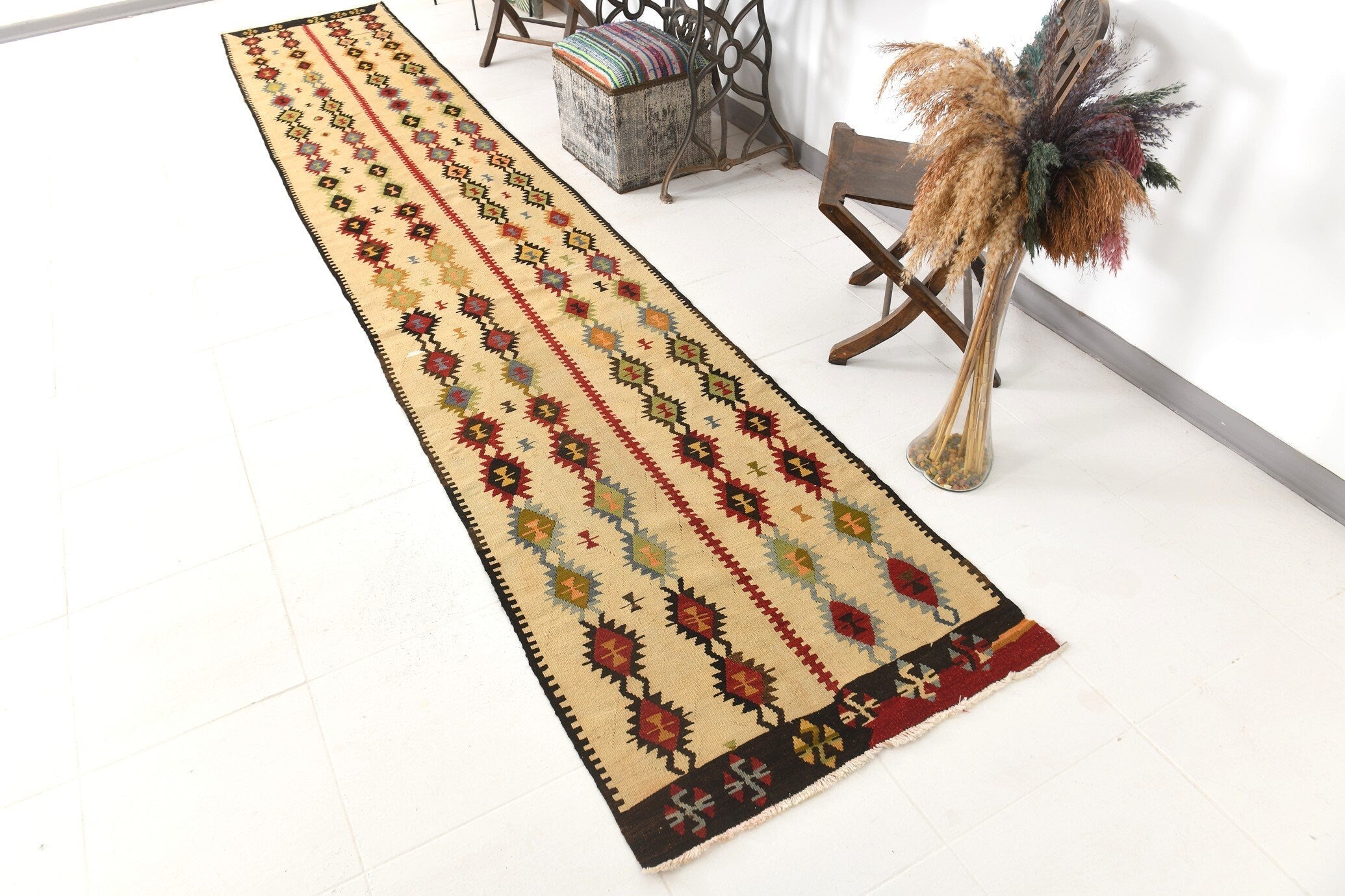 Vintage Kilim Anatolian 2’9’’ x 15’5’’ ft