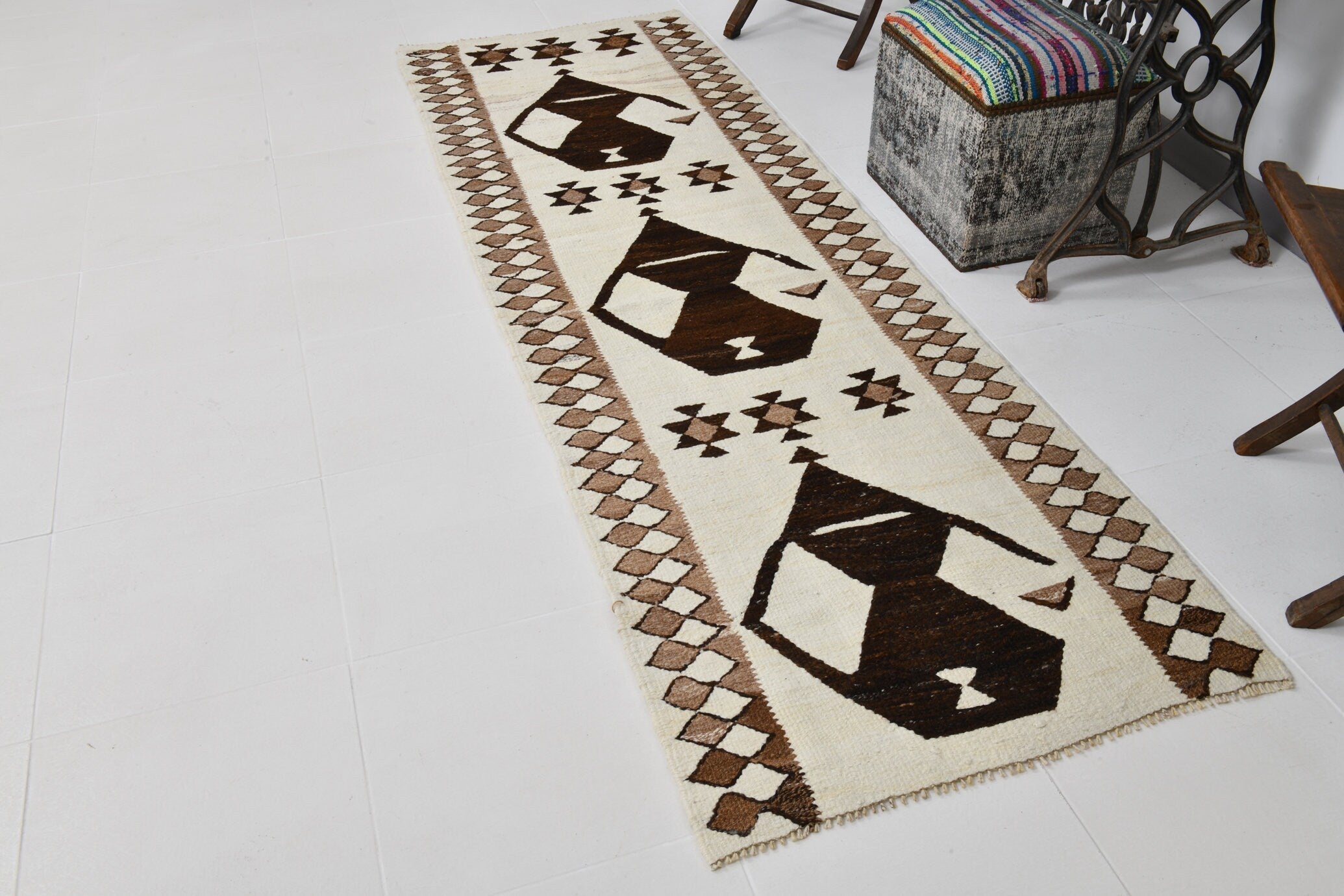 Vintage Kilim Anatolian 2'9" x 8'7" ft