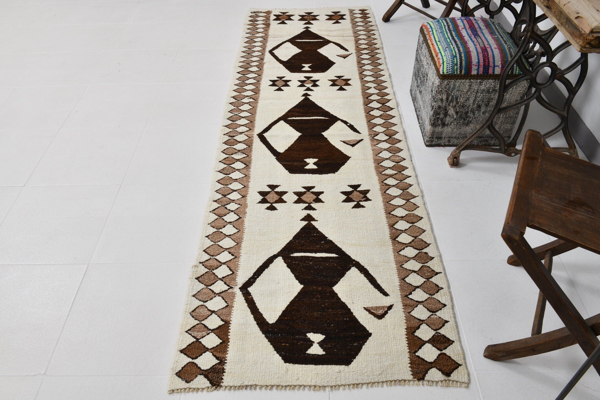 Vintage Kilim Anatolian 2'9" x 8'7" ft