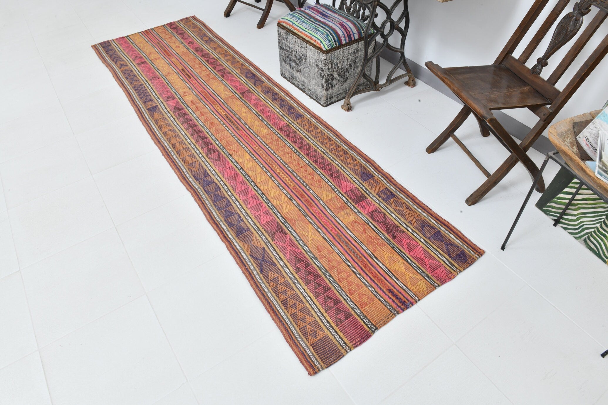 Vintage Kilim Anatolian 2’9’’ x 9’7’’ ft