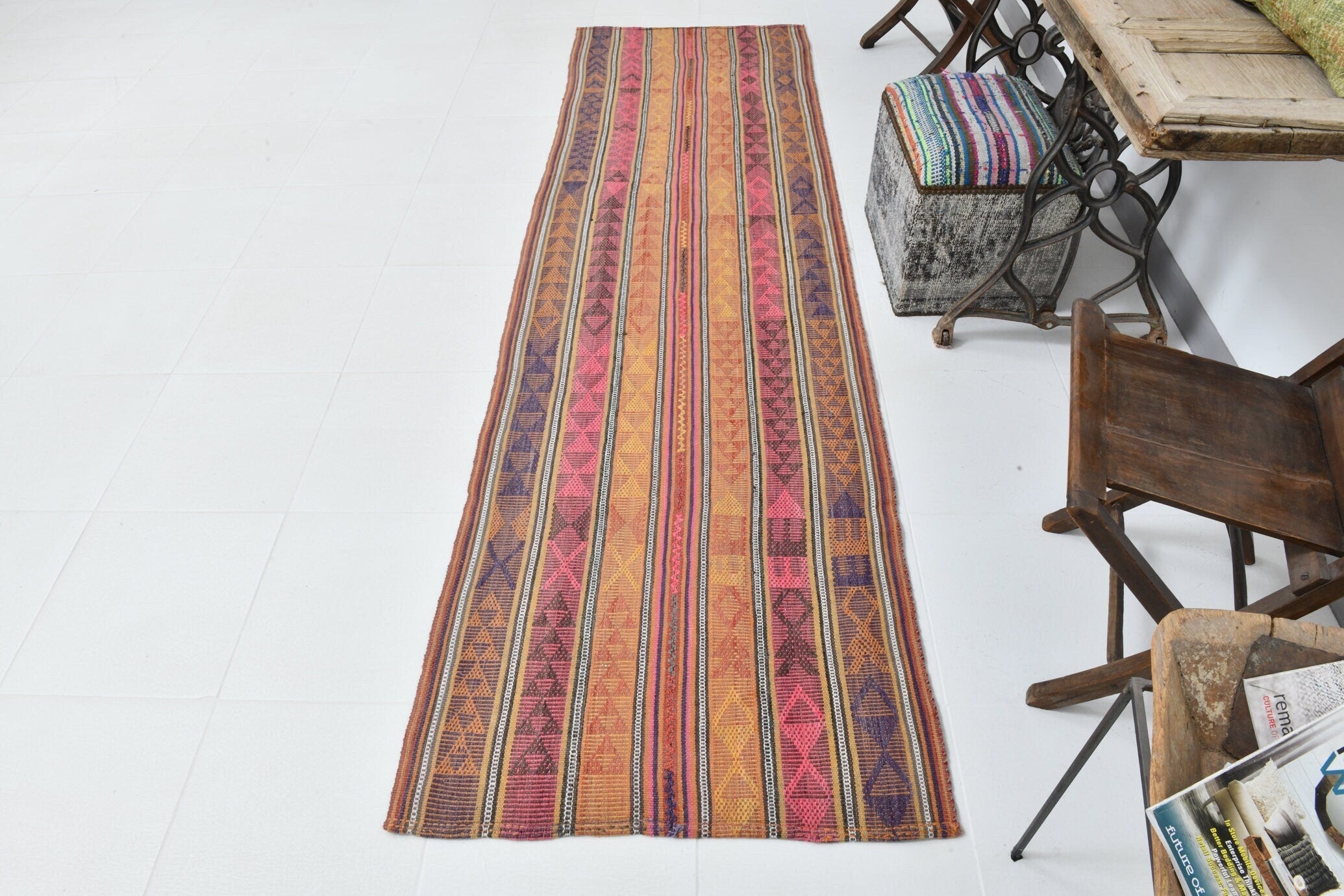 Vintage Kilim Anatolian 2’9’’ x 9’7’’ ft