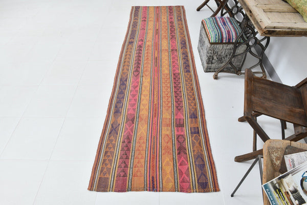 Vintage Kilim Anatolian 2’9’’ x 9’7’’ ft