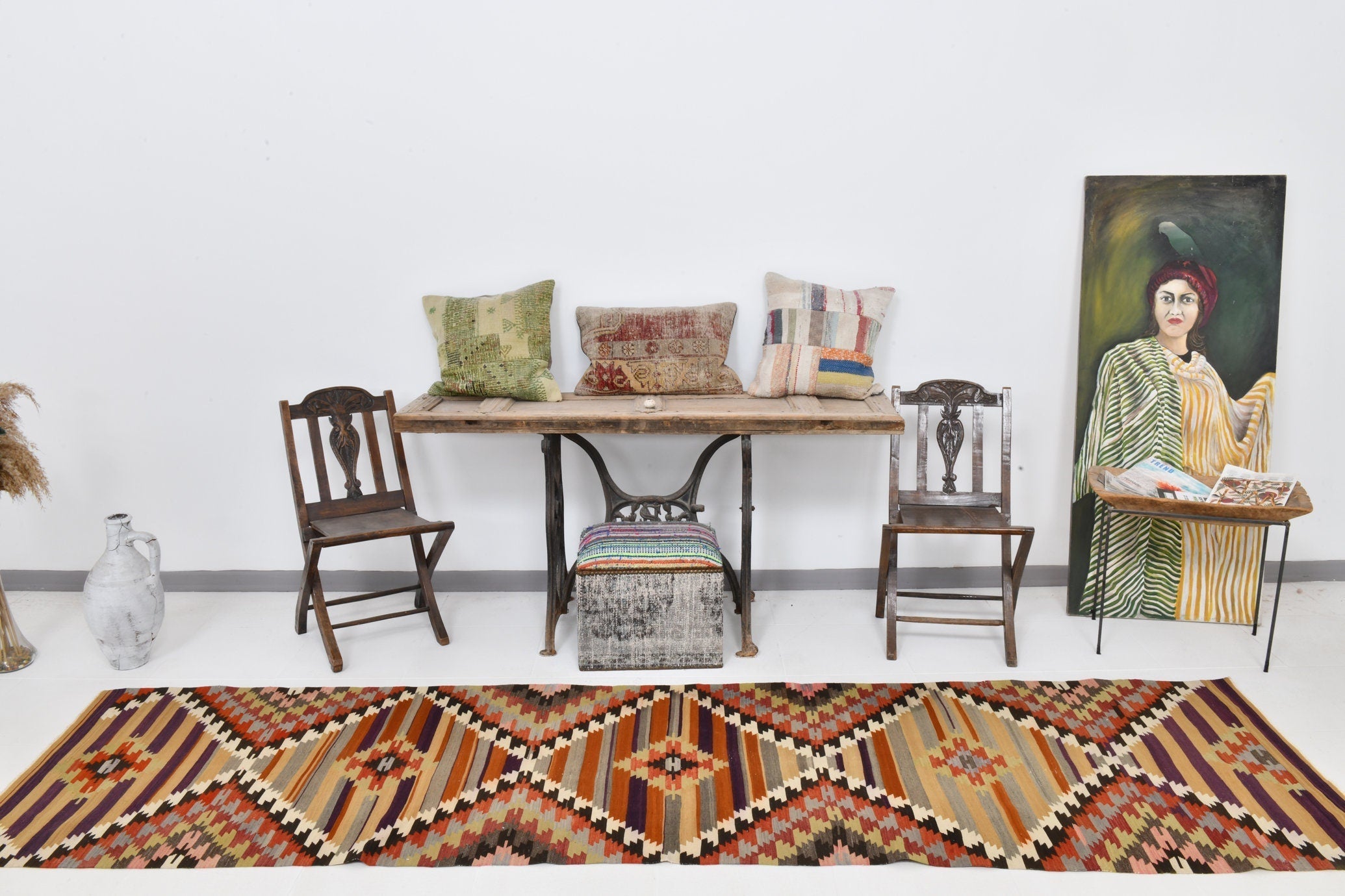 Vintage Kilim Anatolian 3’0’’ x 12’7’’ ft