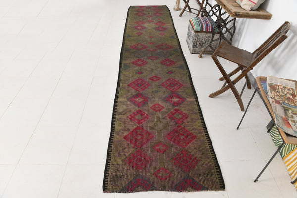 Vintage Kilim Anatolian 3’0’’ x 13’12’’ ft