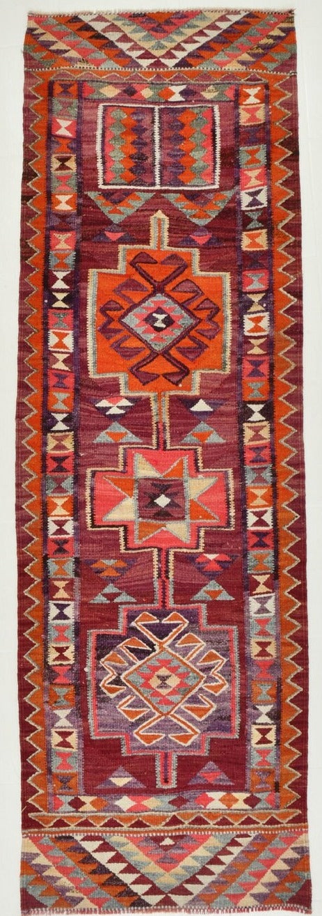 Vintage Kilim Anatolian 3’0’’ x 9’5’’ ft