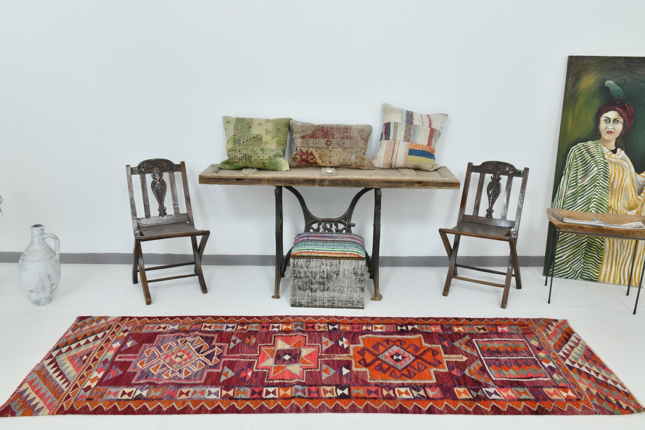 Vintage Kilim Anatolian 3’0’’ x 9’5’’ ft