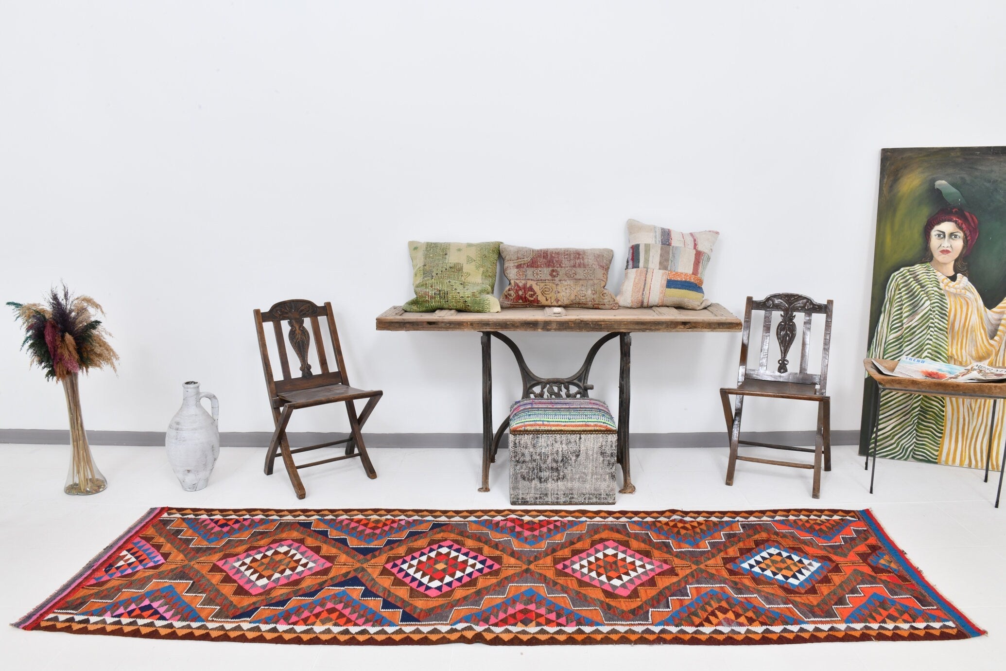 Vintage Kilim Anatolian 3’1’’ x 10’2’’ ft