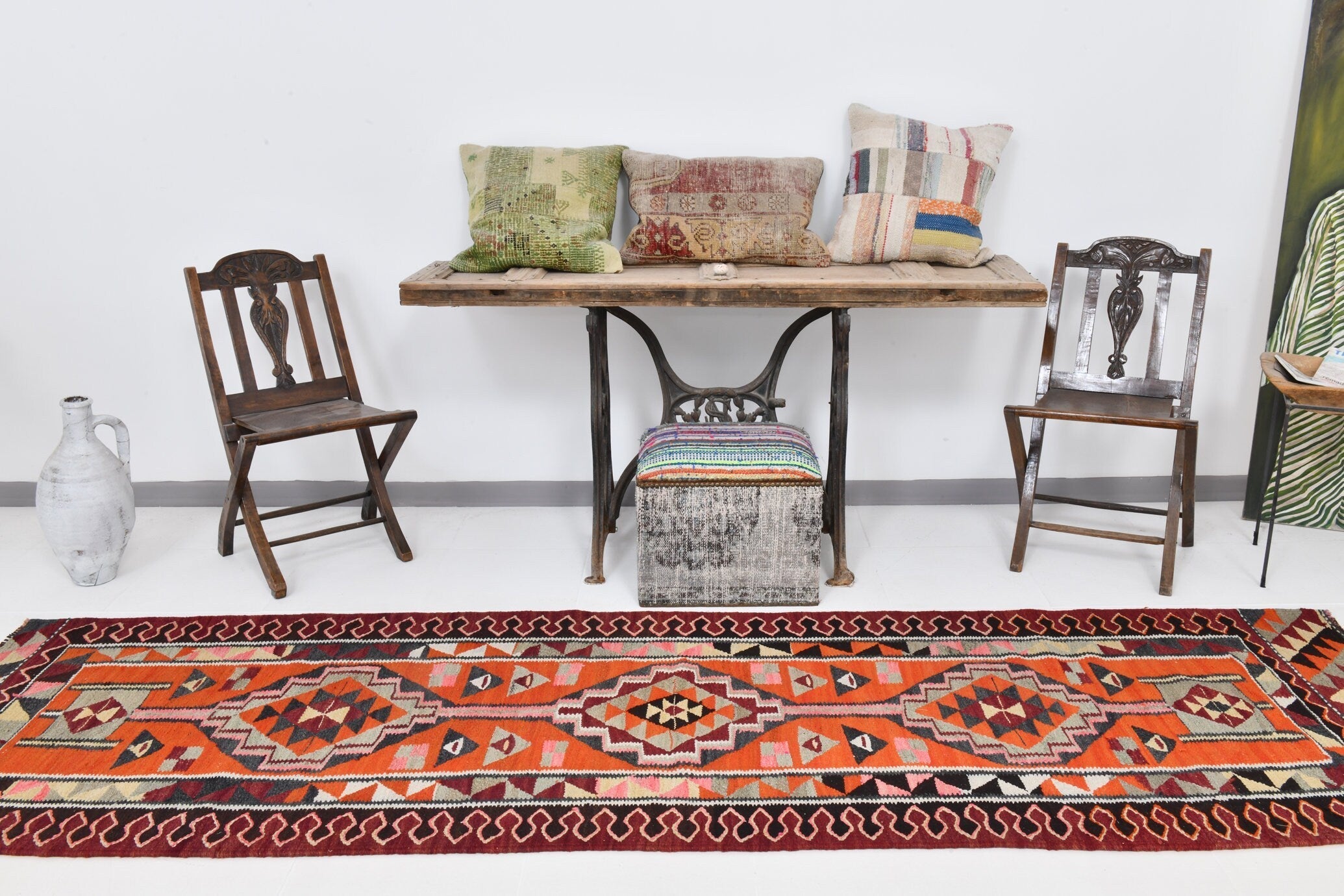 Vintage Kilim Anatolian 3’1’’ x 10’9’’ ft