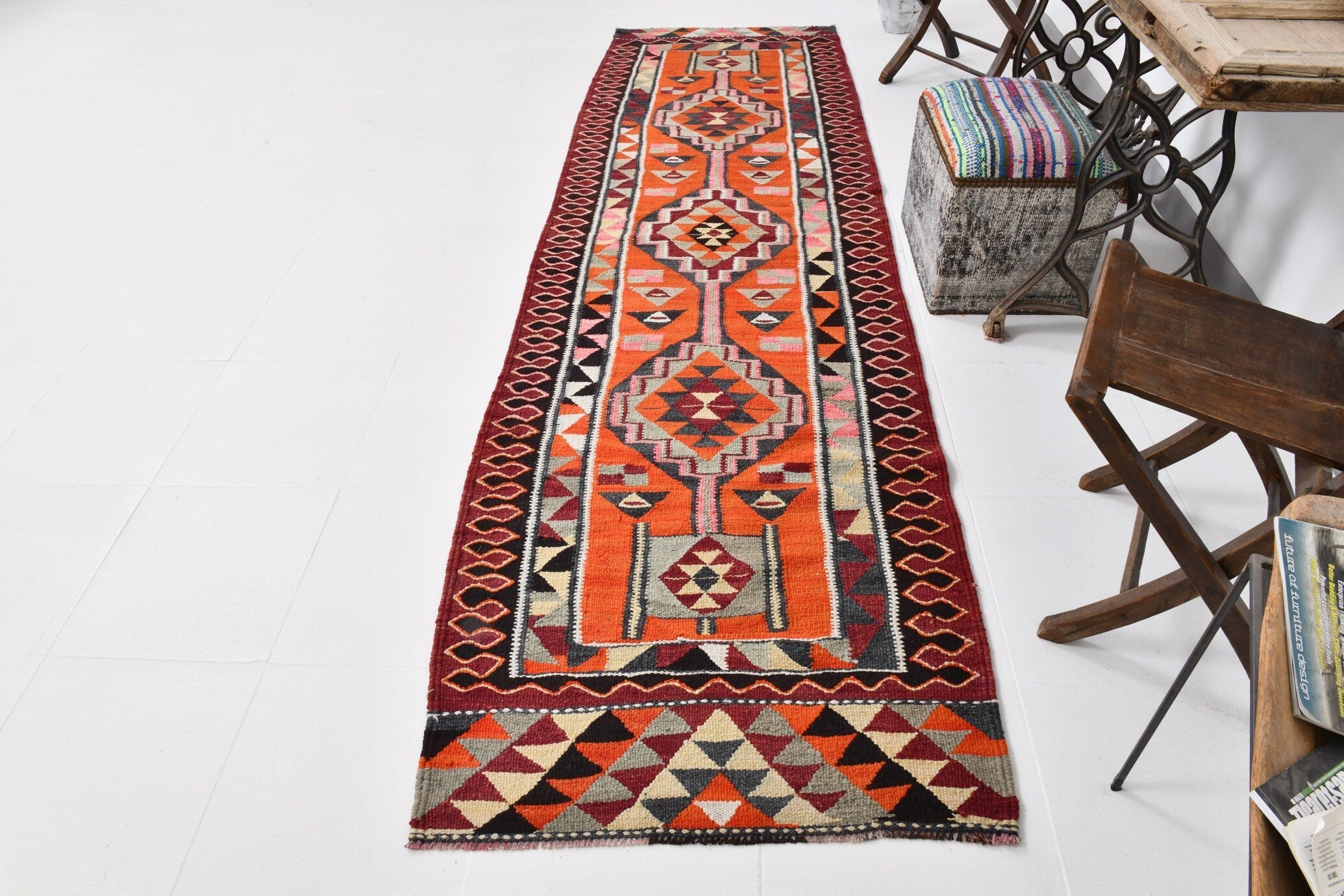 Vintage Kilim Anatolian 3’1’’ x 10’9’’ ft
