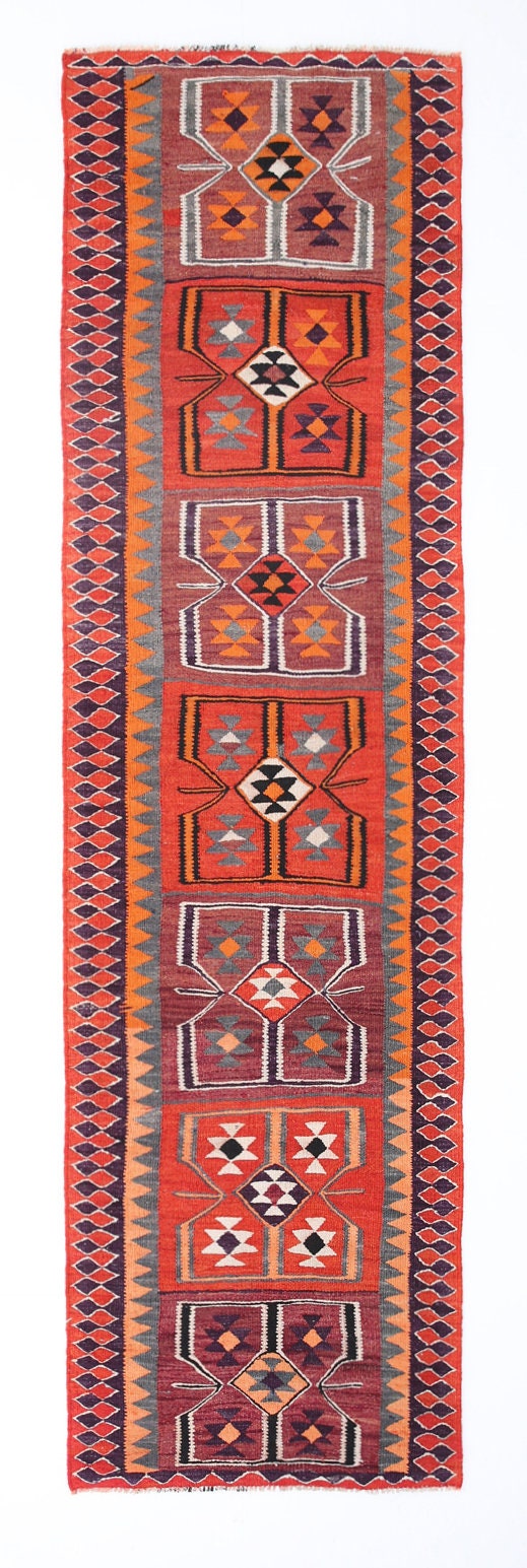 Vintage Kilim Anatolian 3'1" x 11'5" ft