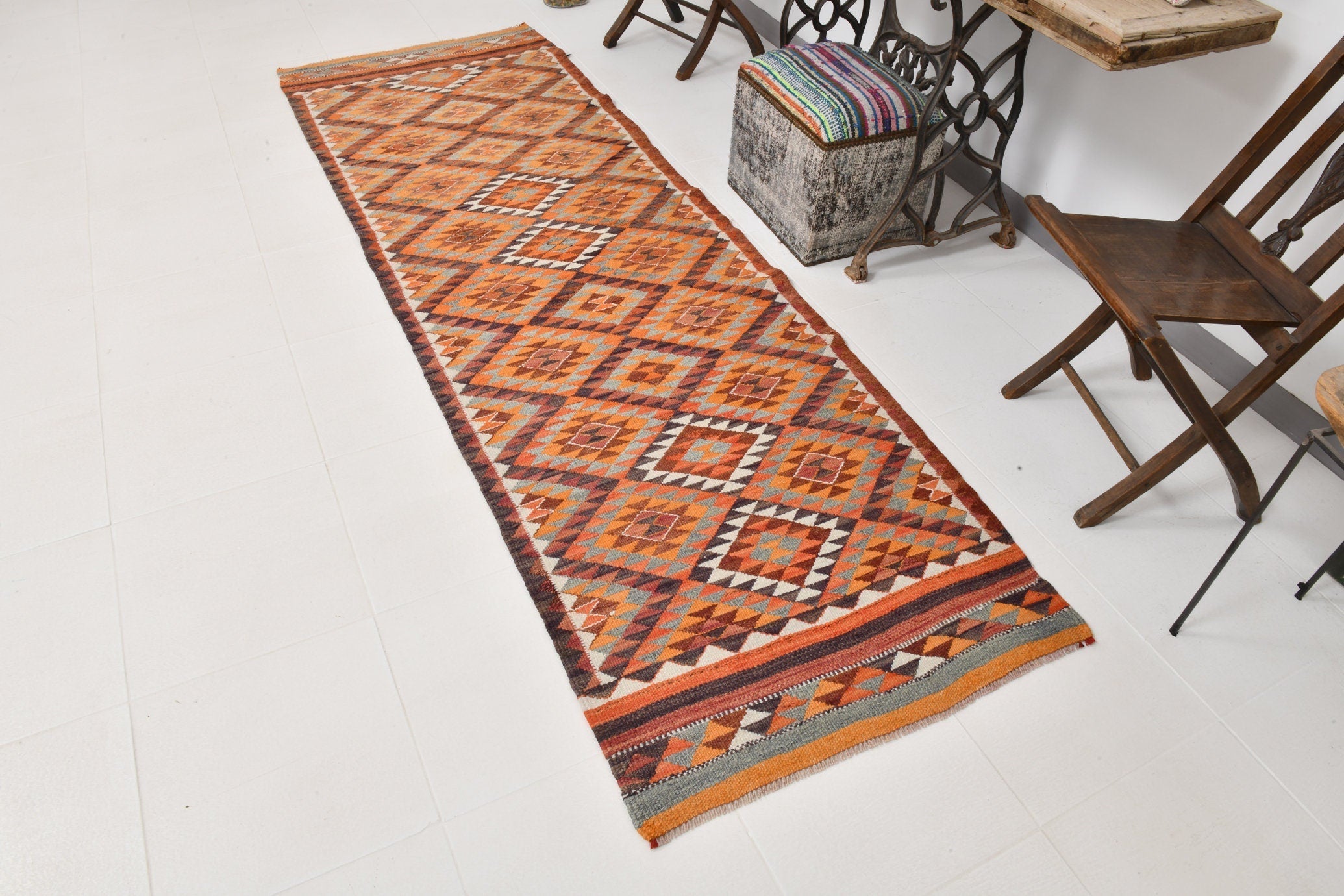 Vintage Kilim Anatolian 3’1’’ x 9’7’’ ft