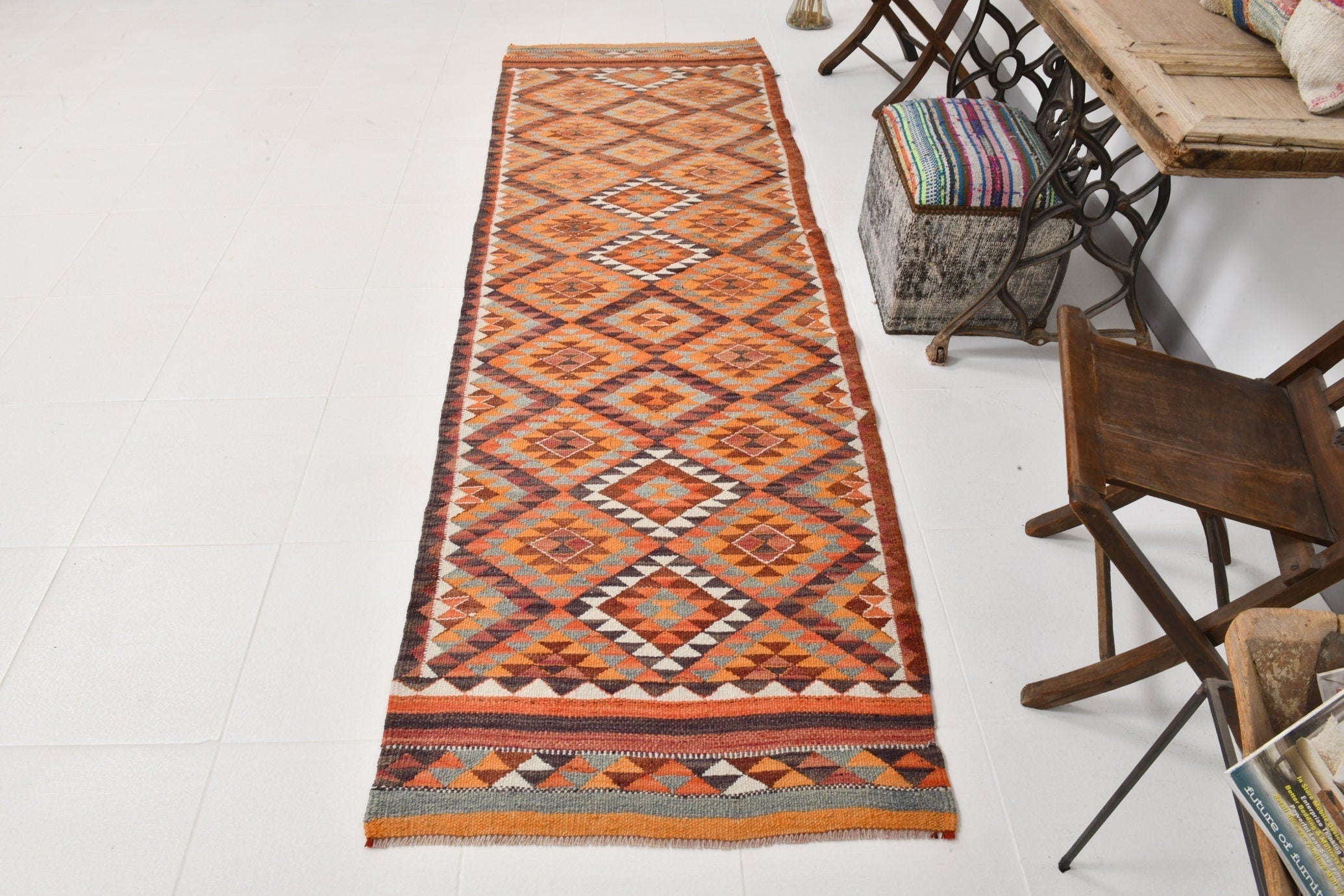 Vintage Kilim Anatolian 3’1’’ x 9’7’’ ft