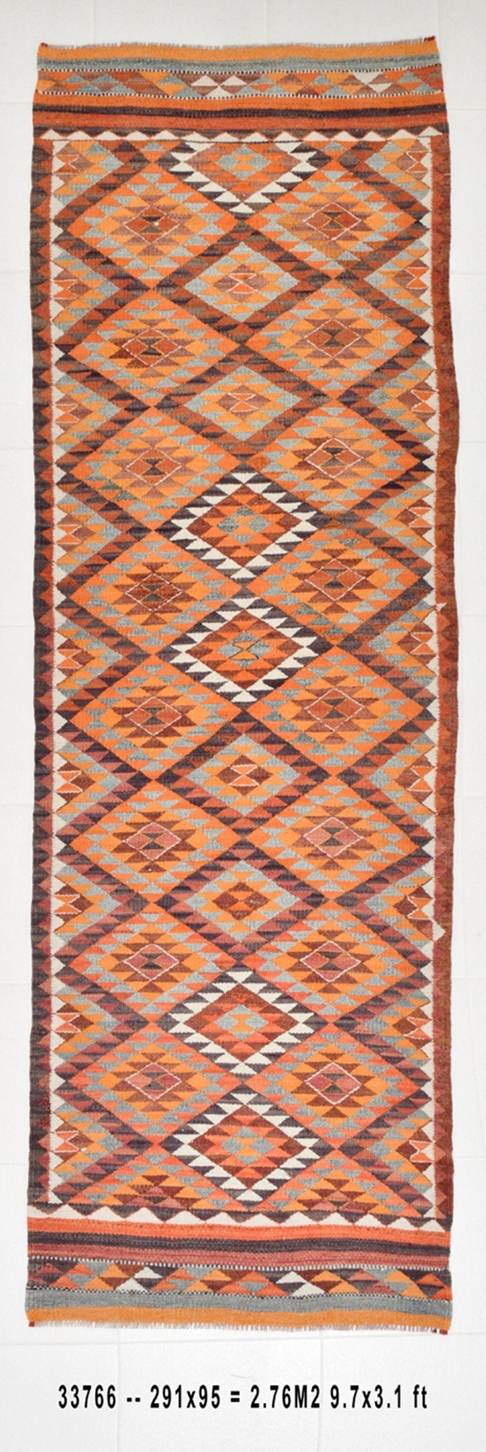 Vintage Kilim Anatolian 3’1’’ x 9’7’’ ft