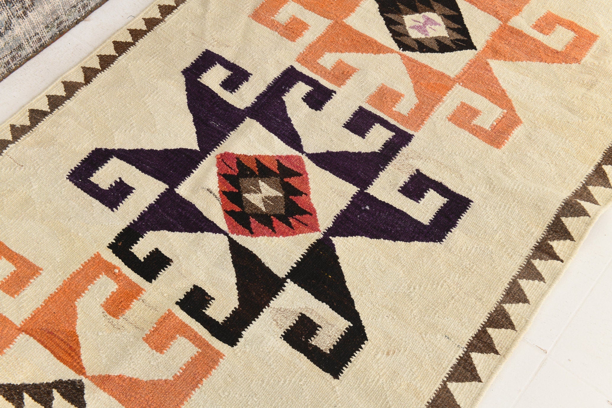 Vintage Kilim Anatolian 3'10" x 10'10" ft