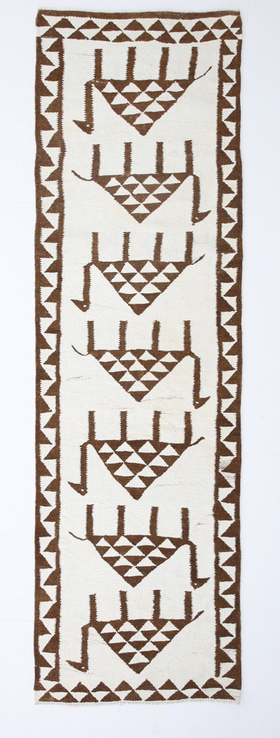 Vintage Kilim Anatolian 3'2" x 11'0" ft