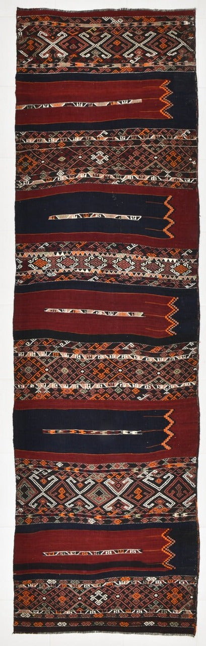 Vintage Kilim Anatolian 3’4’’ x 11’2’’ ft