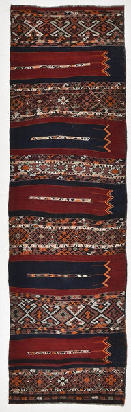 Vintage Kilim Anatolian 3’4’’ x 11’2’’ ft