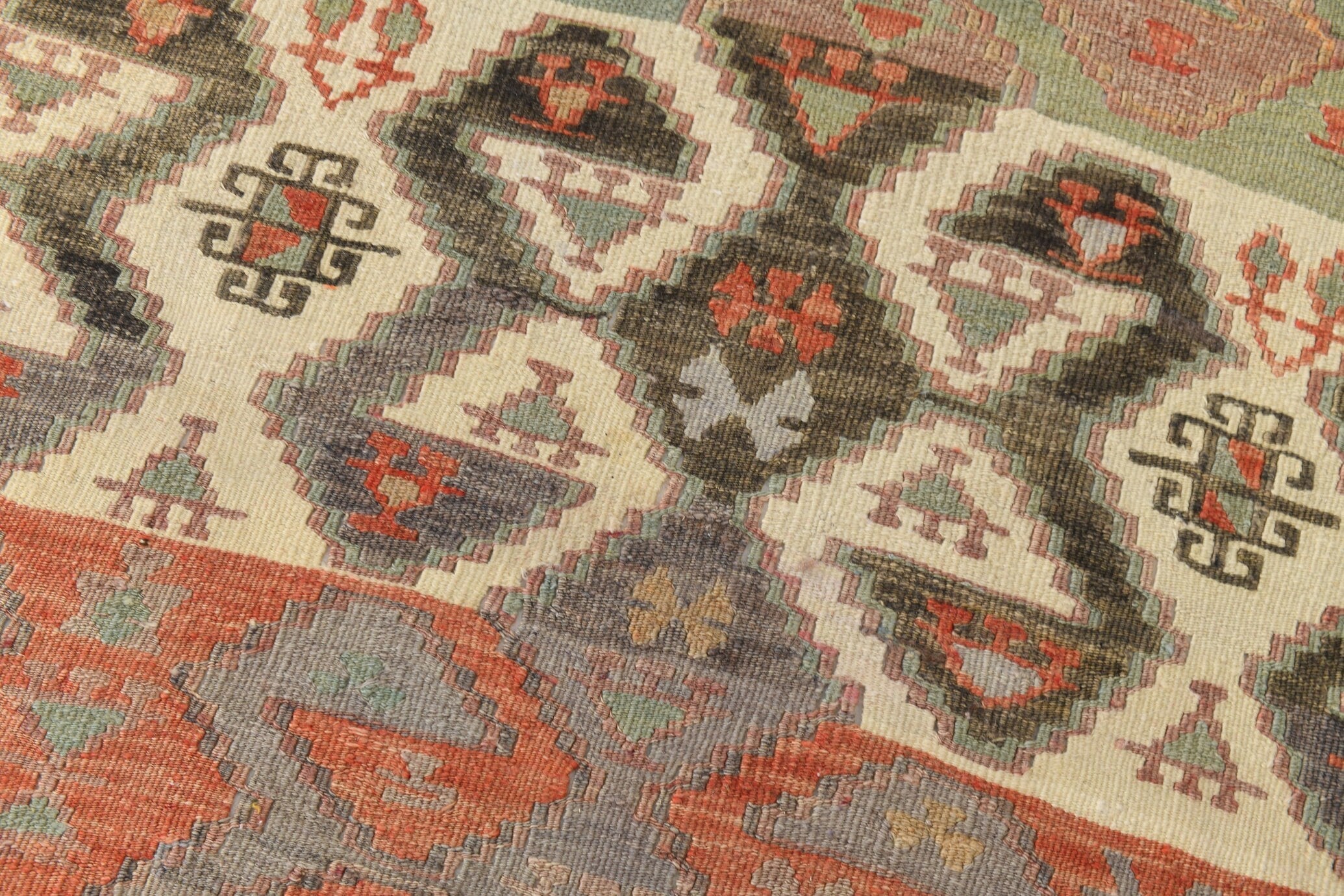 Vintage Kilim Anatolian 3'4" x 14'3" ft